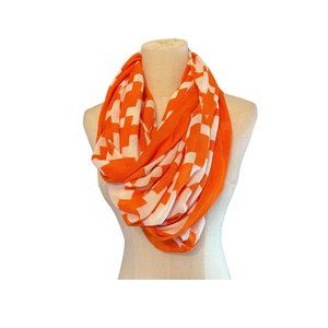 Mud Pie Bag Lady Infinity Orange Scarf FLAW